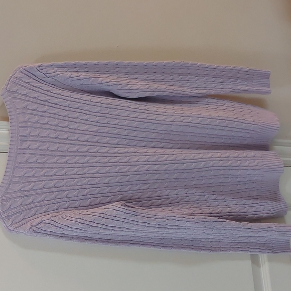 CROFT & BARROW Woman Longsleeve Lavender V-Neck Pullover Sweater Size Small - Picture 2 of 12